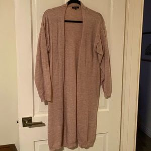Long Blush Duster Cardigan